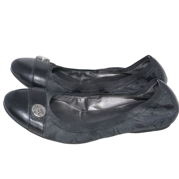 Coach Black Chelsea Cap Toe Ballet Flats, Size 6.5 - Picture 4 of 10